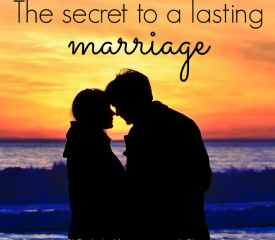The secret to a lasting marriage