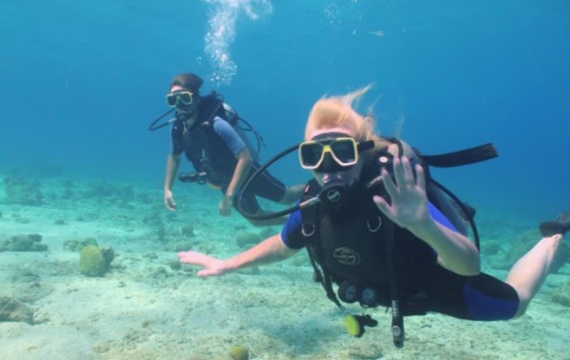 Unplugged and underwater: Mother and son dive in Curacao
