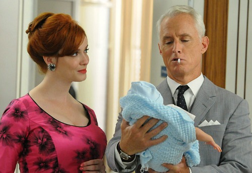 Mad Men - holding baby