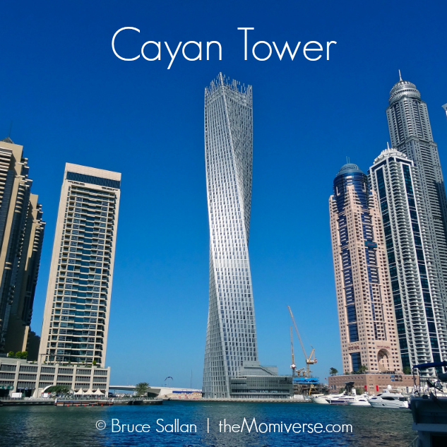 Cayan Tower in Dubai | The Momiverse | Photo by Bruce Sallan