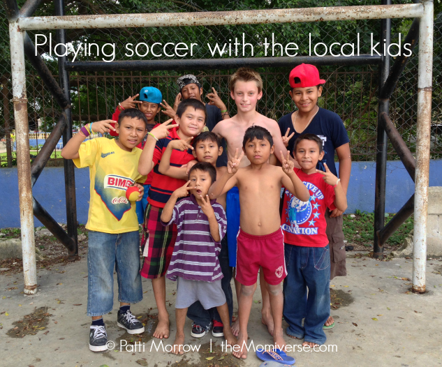 Playing soccer with the local Yucatán kids | The Momiverse