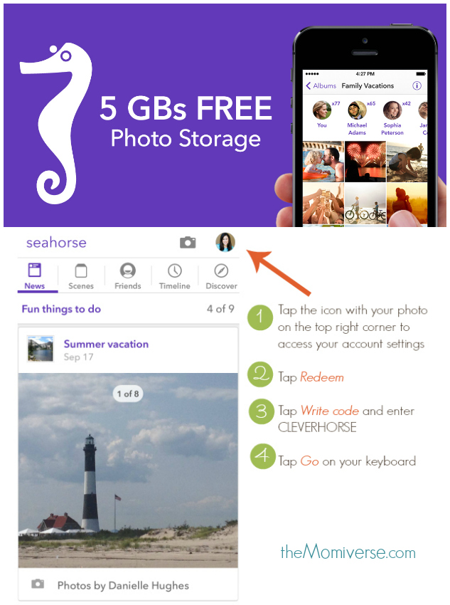 Clever photo sharing with family and friends #SeahorseApp #CleverGirls  | The Momiverse | promo code